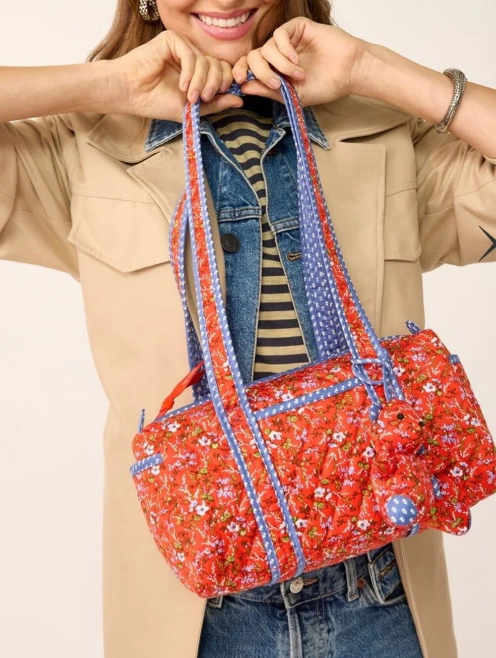 Vera Bradley Original 100 Handbag WILDFLOWER SPRIGS
